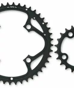 NOIR/STYLO/FIREX 4arm-Kettenblätter Alu 9fach, Schwarz Von TRUVATIV