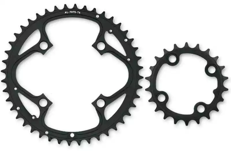 NOIR/STYLO/FIREX 4arm-Kettenblätter Alu 9fach, Schwarz Von TRUVATIV 1 NOIR/STYLO/FIREX 4arm-Kettenblätter Alu 9fach, Schwarz Von TRUVATIV