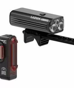 MACRO DRIVE 1300XL / STRIP PRO Lichtset, Schwarz Von LEZYNE