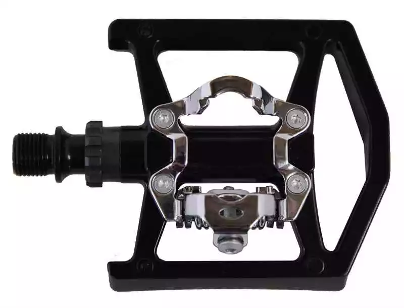 TOURING DUO Kombipedal, Schwarz Silber Von VELOPLUS 4 TOURING DUO Kombipedal, Schwarz Silber Von VELOPLUS – Bild 4