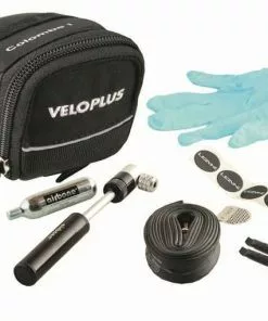 COLOMBE II SET Satteltasche Mit Werkzeug, Schwarz Von VELOPLUS SWISS DESIGN