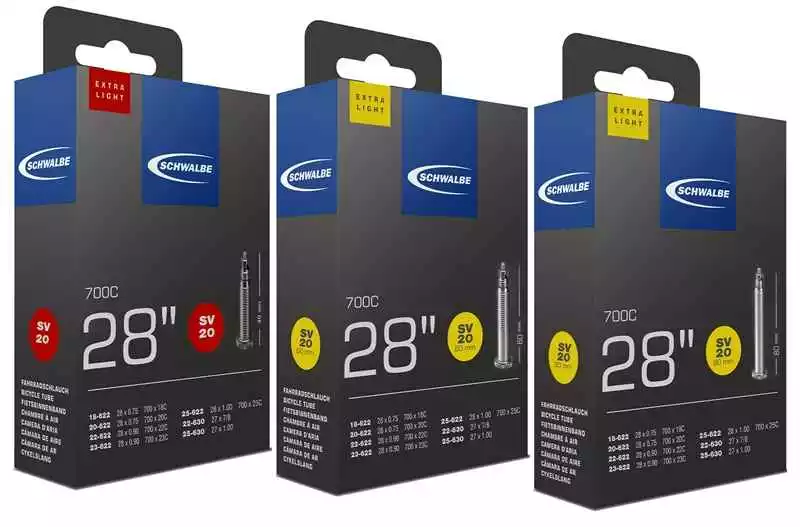 EXTRA LIGHT (28") Schlauch SV20, Schwarz Von SCHWALBE 1 EXTRA LIGHT (28") Schlauch SV20, Schwarz Von SCHWALBE