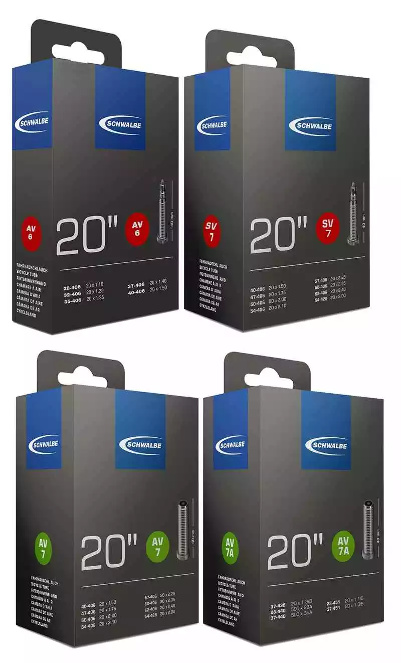 STANDARD (20") Schlauch, Schwarz Von SCHWALBE 1 STANDARD (20") Schlauch, Schwarz Von SCHWALBE