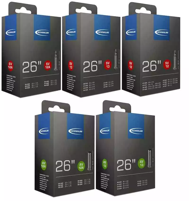 STANDARD (26") Schlauch AV / SV, Schwarz Von SCHWALBE 1 STANDARD (26") Schlauch AV / SV, Schwarz Von SCHWALBE